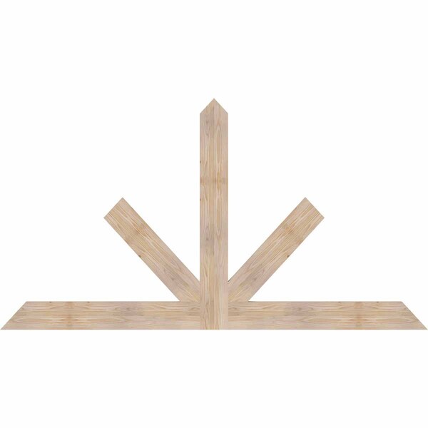 Ekena Millwork Saratoga Smooth Timber Gable Bracket, Douglas Fir, 84"W x 45"H x 1 1/2"D x 5 1/2"F, 13/12 Pitch GBW084X45X0206SAR00SDF - main